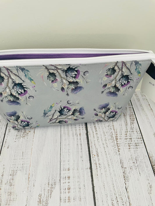 SCOTTISH THISTLE  ..... Lifestyle bag (soft no wire  , but interfaced) CUSTOM PRINT