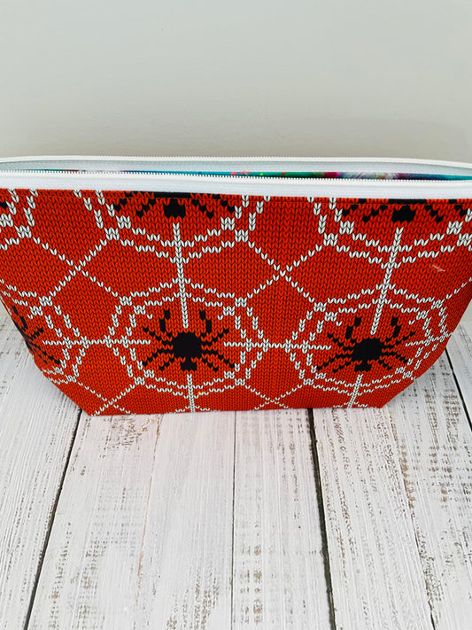 KNITTED SPIDERWEB .....Lifestyle bag (soft no wire  , but interfaced) CUSTOM PRINT