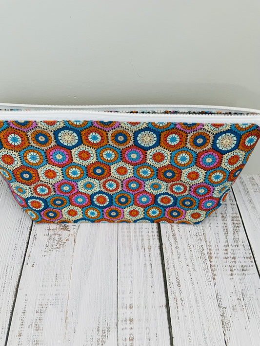 CROCHET HEXY .....Lifestyle bag (soft no wire  , but interfaced) CUSTOM PRINT