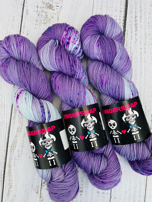BRUSHED PETALS ...SQUISHY DK  ...LOW CONTRAST BLACK LIGHT REACTIVE