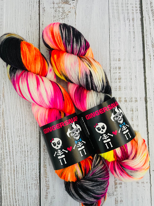 NIGHTLIFE....SOFT SOCK FINGERING WEIGHT ...BLACK LIGHT REACTIVE