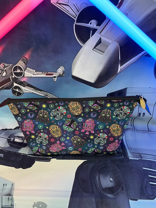 COLOURFUL DROIDS     small  Lifestyle bag (soft no wire  , but interfaced )....CUSTOM PRINT