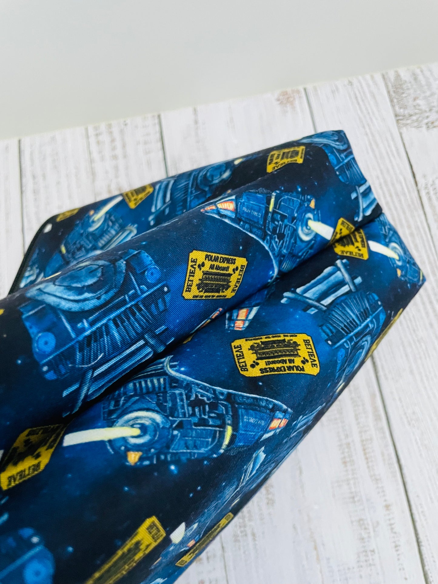 HOLIDAY TRAIN   Lifestyle bag (soft no wire  , but interfaced) CUSTOM PRINT