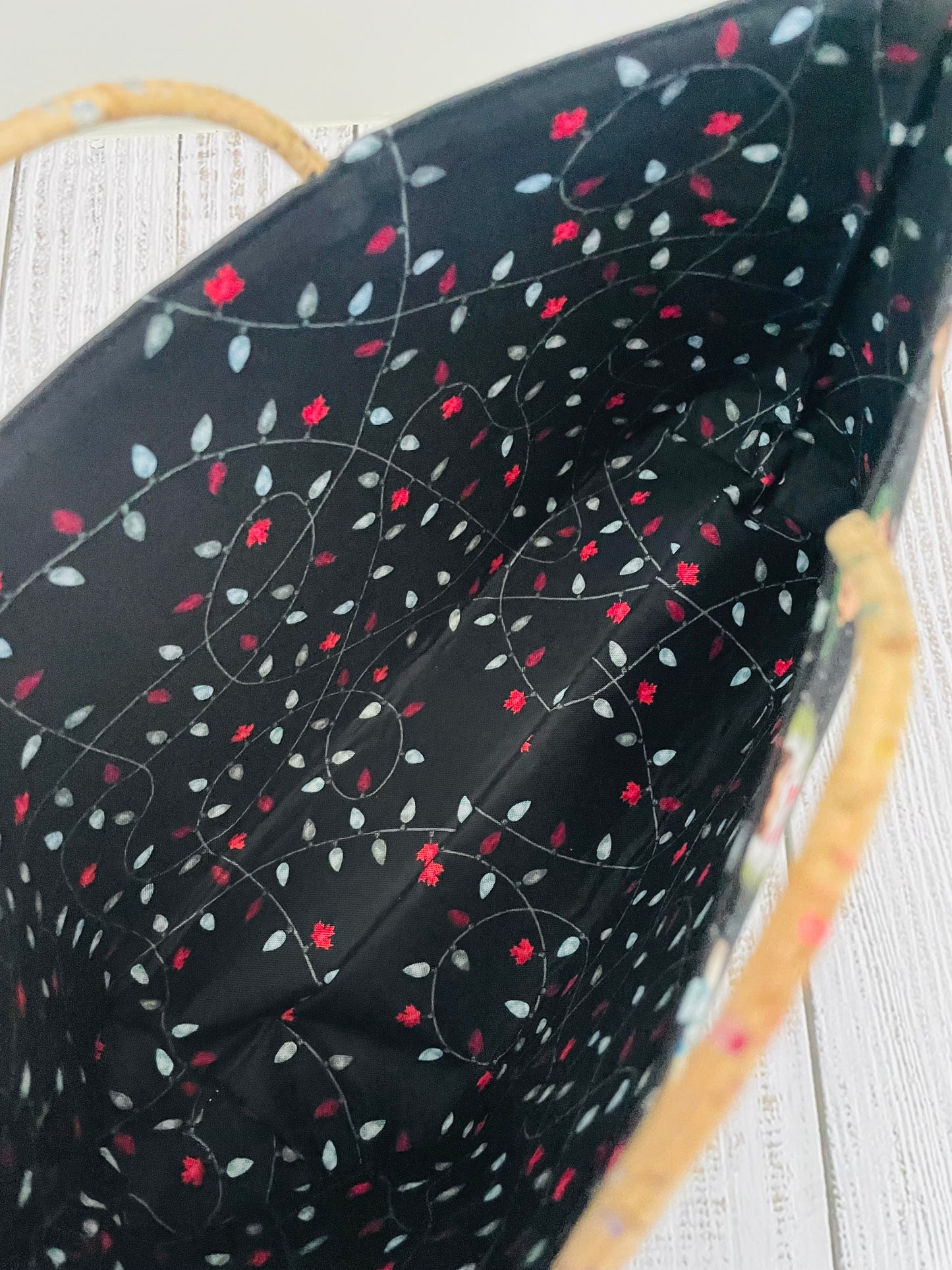 HOLIDAY VACATION   ....MINI TOTE BAG   WITH CORK HANDLES ...CUSTOM PRINT