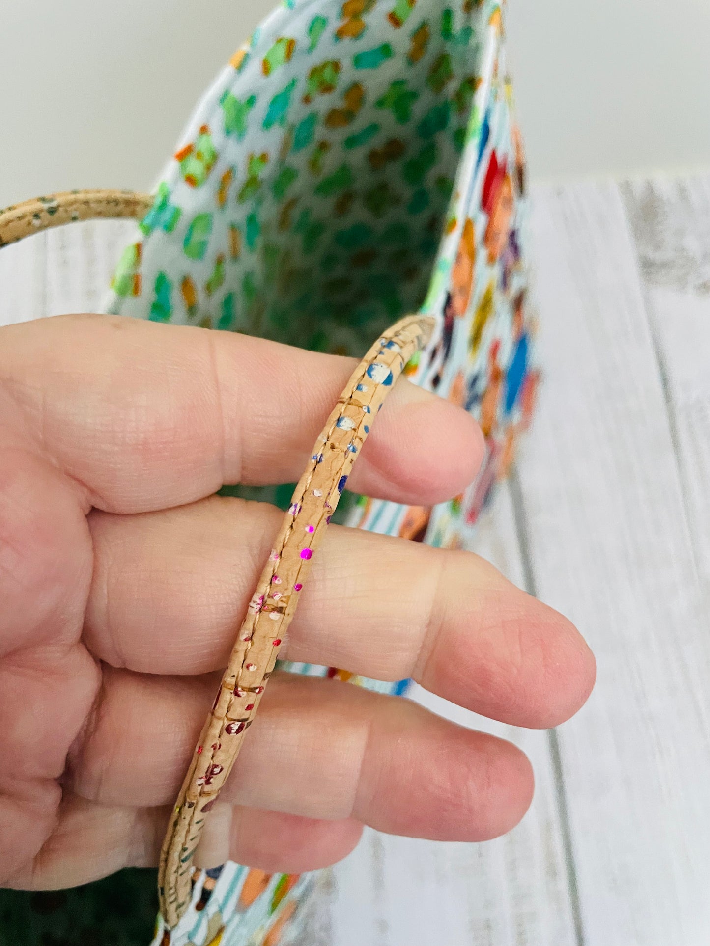 WONKA    ....MIDSIZE TOTE BAG   WITH CORK HANDLES ...CUSTOM PRINT