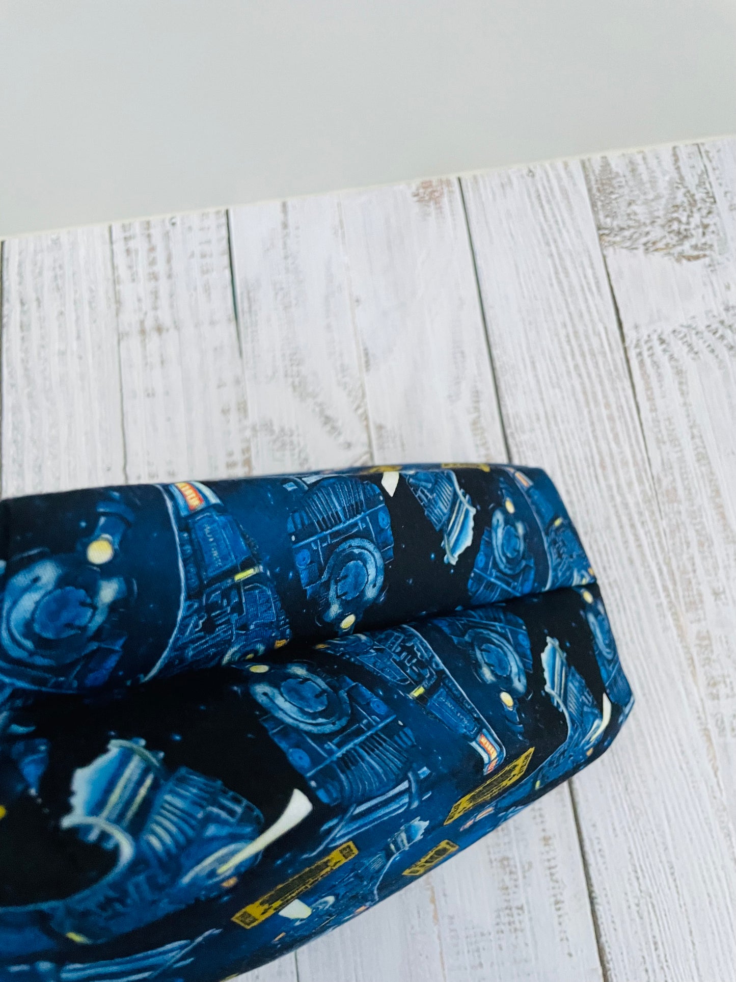 HOLIDAY TRAIN   ....MIDSIZE TOTE BAG   WITH CORK HANDLES ...CUSTOM PRINT