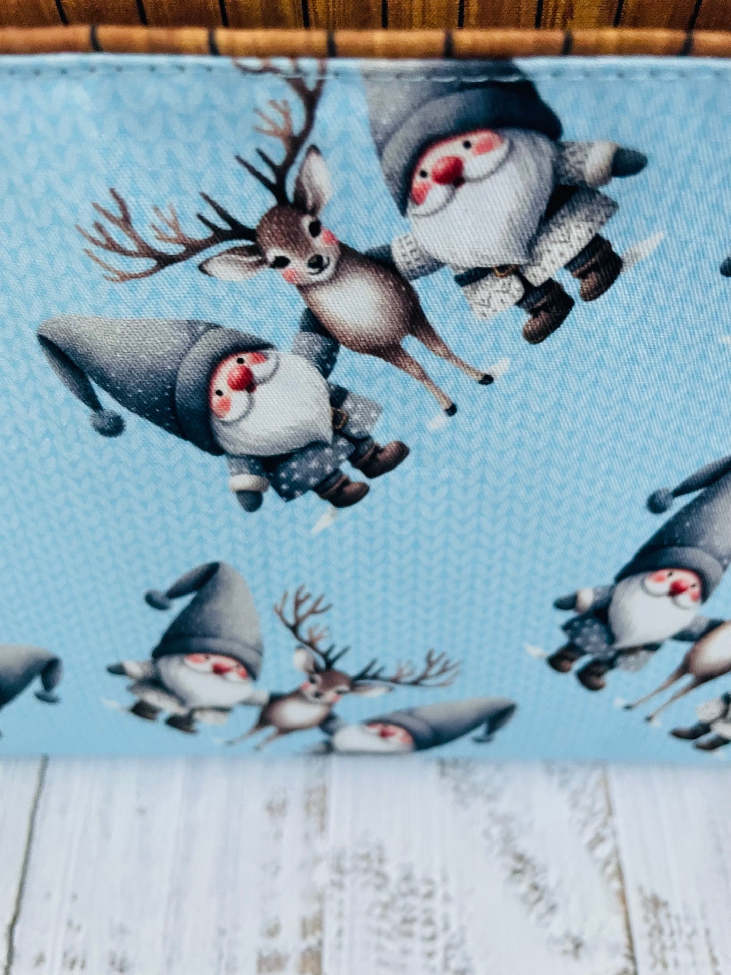 WINTER VIBES (GNOMES)   ....CAKE CADDY......CUSTOM PRINT