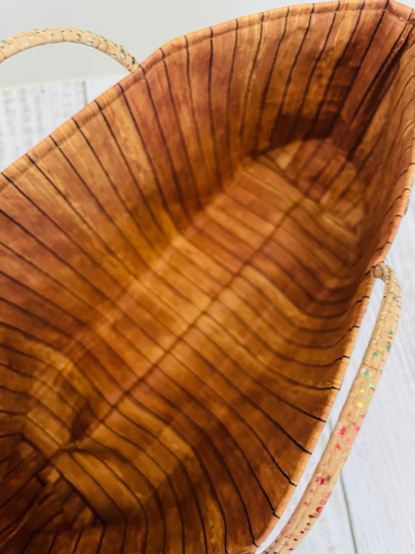 WINTER VIBES (GNOMES)  ....MINI TOTE BAG   WITH CORK HANDLES ...CUSTOM PRINT