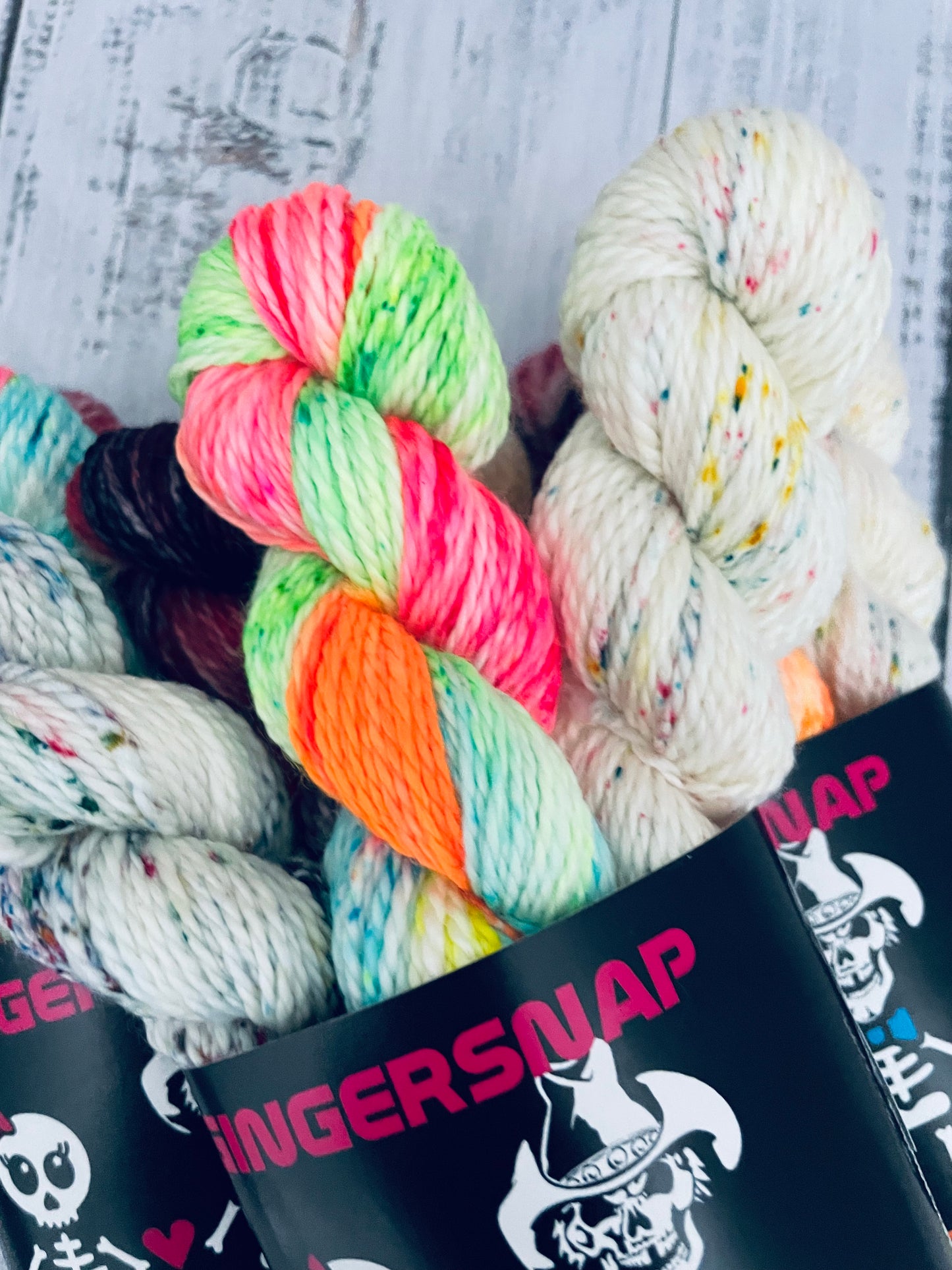 MERRY MISCHIEF MINISNAP SET (4) ...LUX FINGERING WEIGHT 17 MICRON