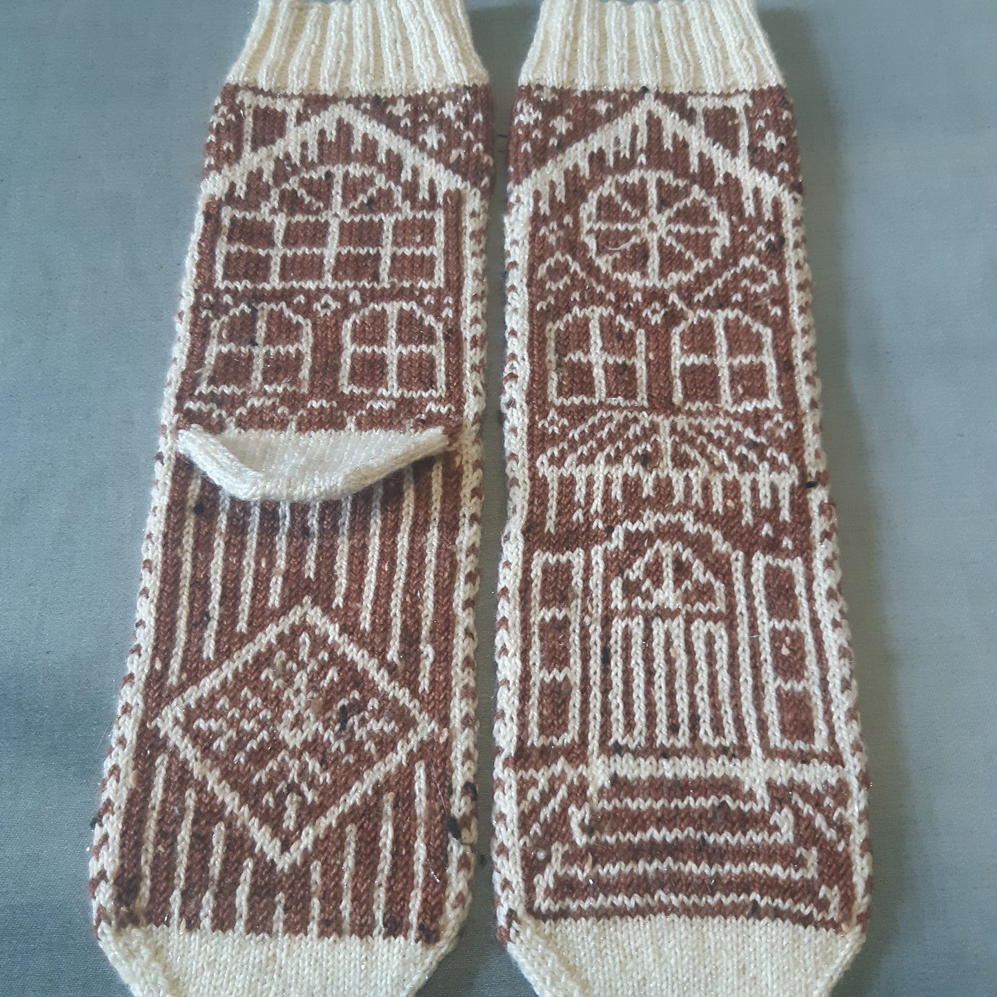 Gingerbread House Sock sets on Lush fingering 2 ply ...please choose set from menu