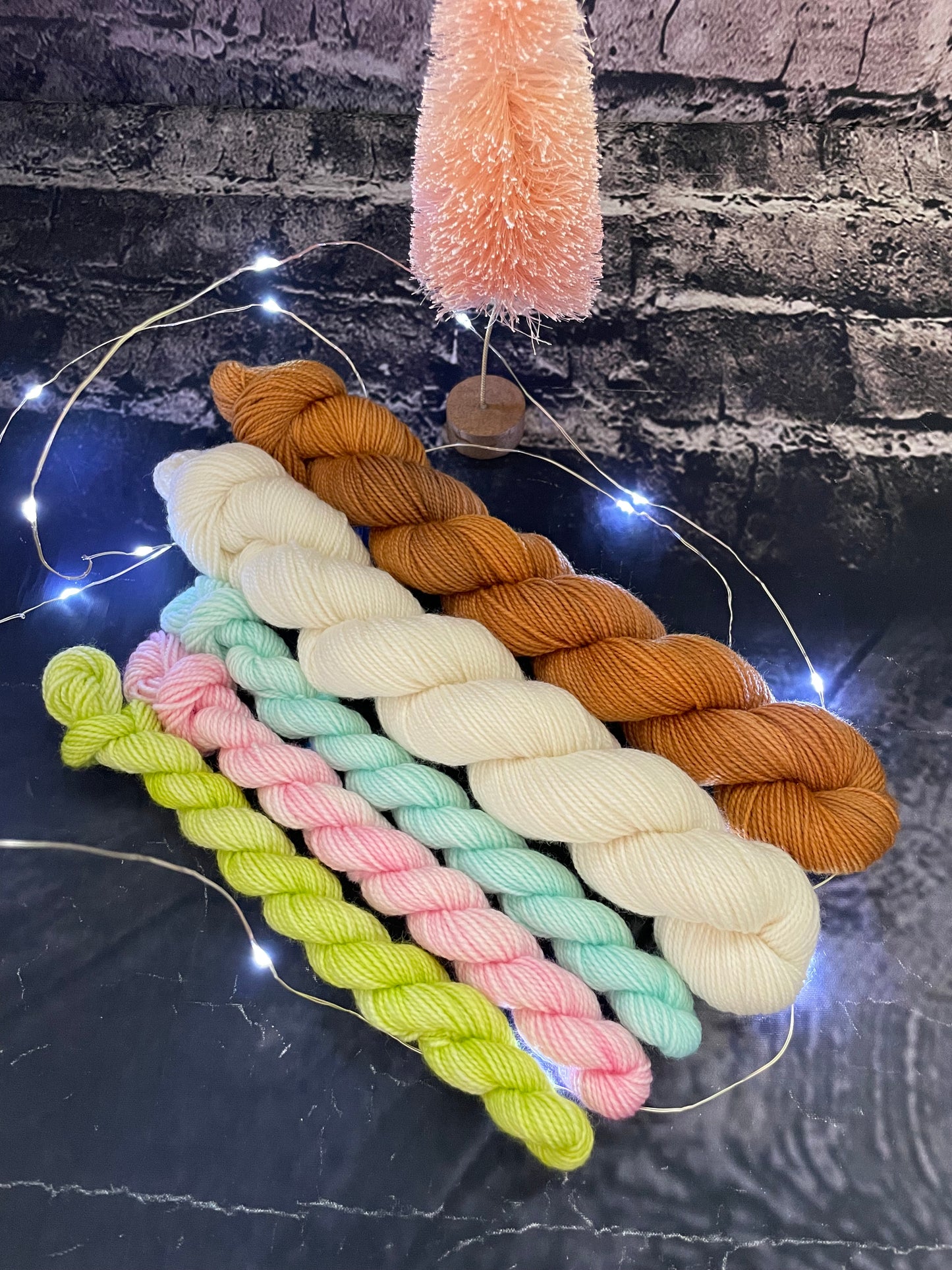 Gingerbread House Sock sets on Lush fingering 2 ply ...please choose set from menu