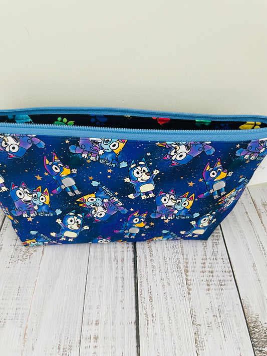 BLUE DOG Lifestyle bag (soft no wire , but interfaced) CUSTOM PRINT
