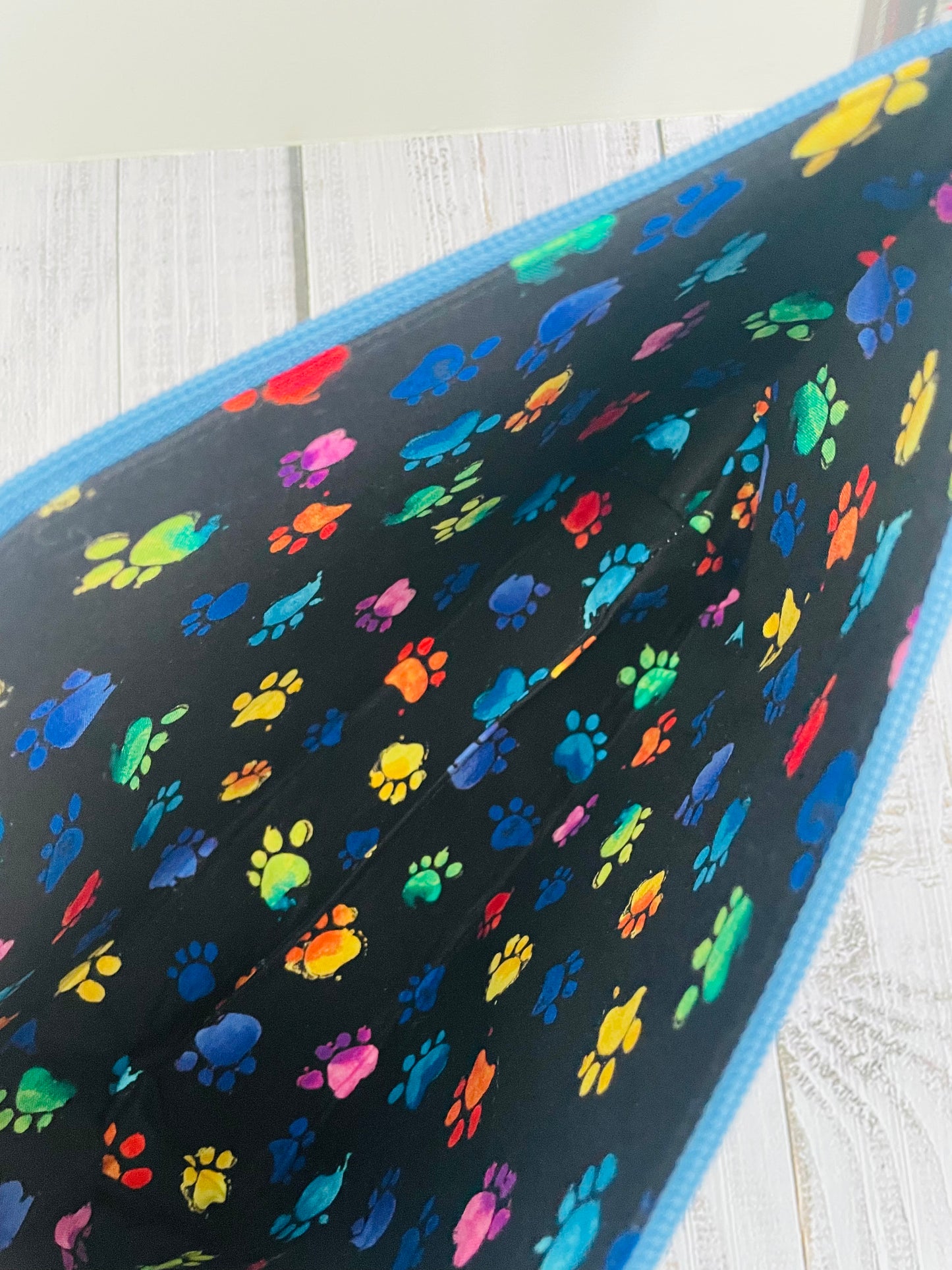 BLUE DOG   Lifestyle bag (soft no wire  , but interfaced) CUSTOM PRINT