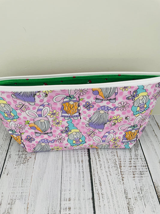 BUNNY GNOME      Lifestyle bag (soft no wire  , but interfaced) CUSTOM PRINT
