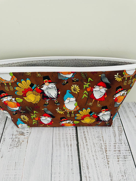 FALL GNOME Lifestyle bag (soft no wire , but interfaced) CUSTOM PRINT