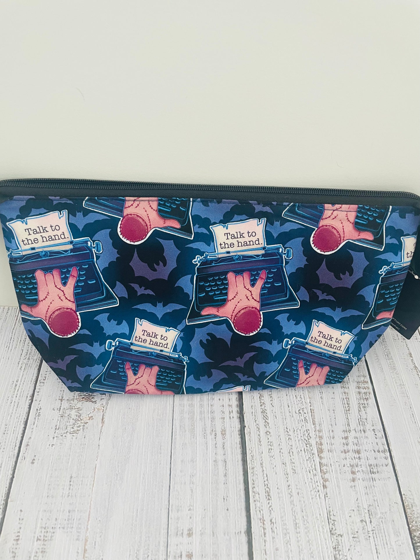 TALK TO THE HAND        Lifestyle bag (soft no wire  , but interfaced) CUSTOM PRINT