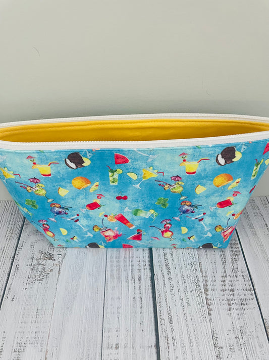 TROPICAL DRINKS Lifestyle bag (soft no wire , but interfaced) CUSTOM PRINT