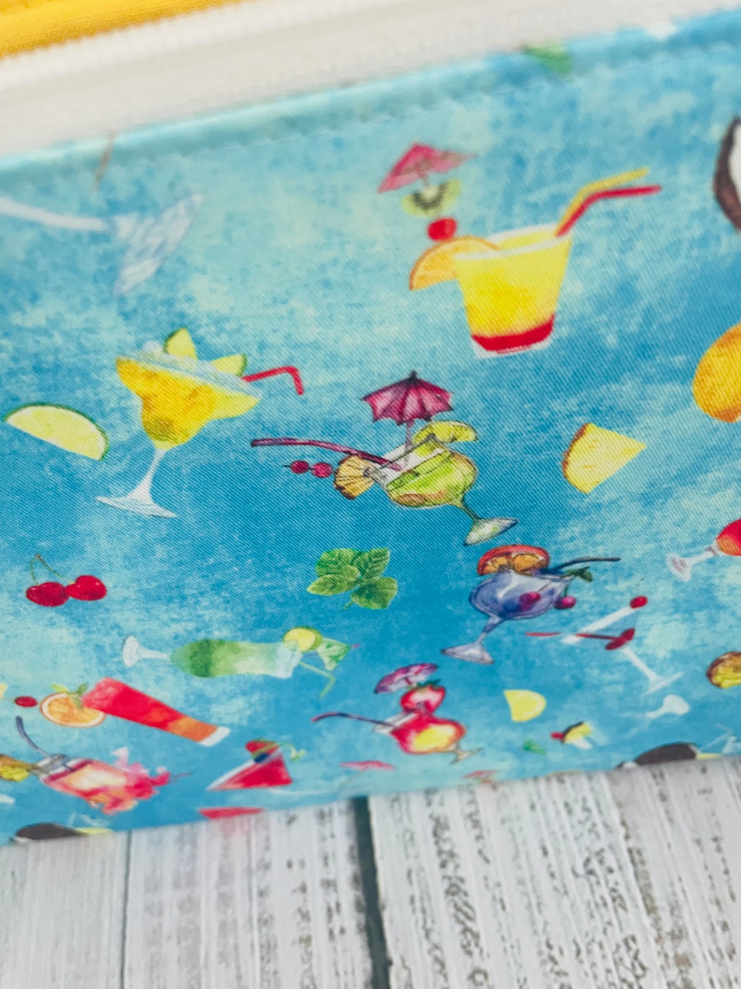 TROPICAL DRINKS       Lifestyle bag (soft no wire  , but interfaced) CUSTOM PRINT