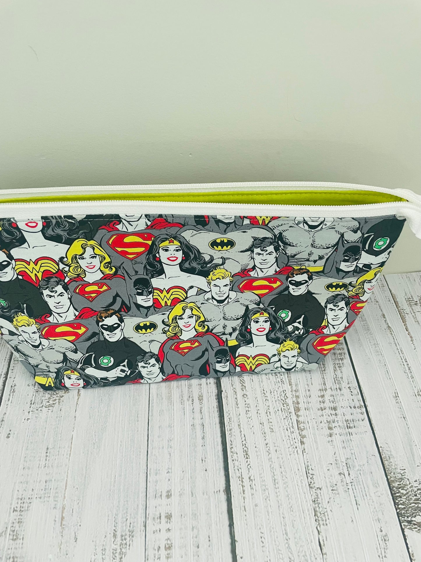 SUPER HEROS        Lifestyle bag (soft no wire  , but interfaced) CUSTOM PRINT