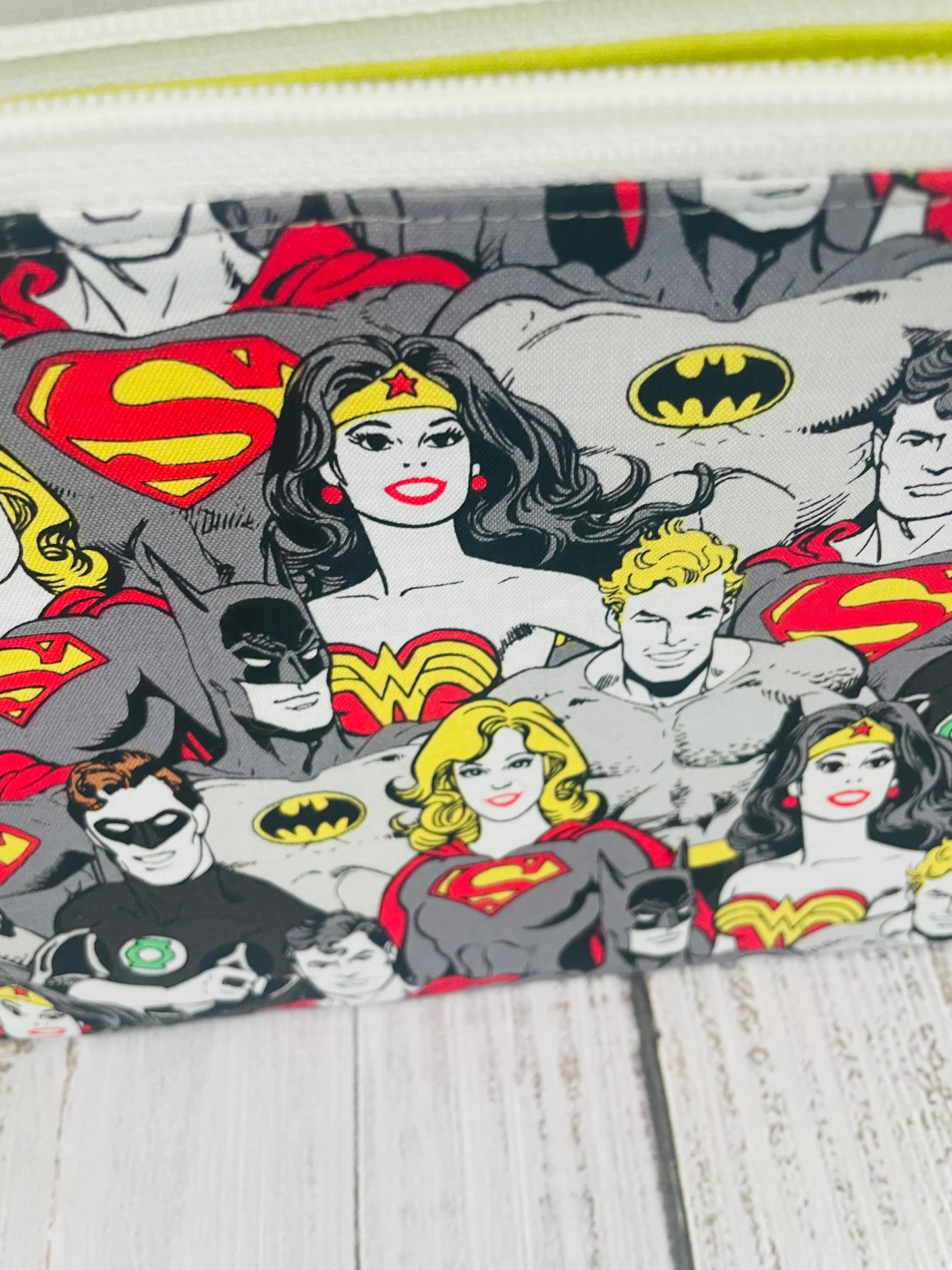 SUPER HEROS        Lifestyle bag (soft no wire  , but interfaced) CUSTOM PRINT