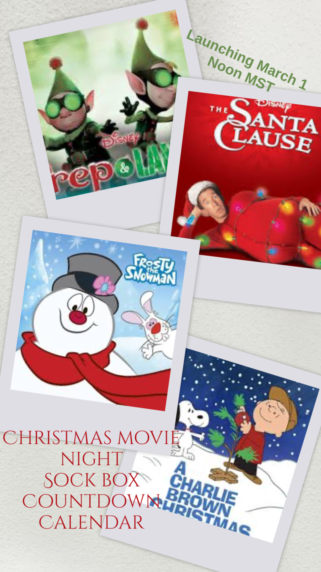 PRE-ORDER FOR THE CHRISTMAS MOVIE NIGHT  SOCKBOX COUNTDOWN CALENDAR
