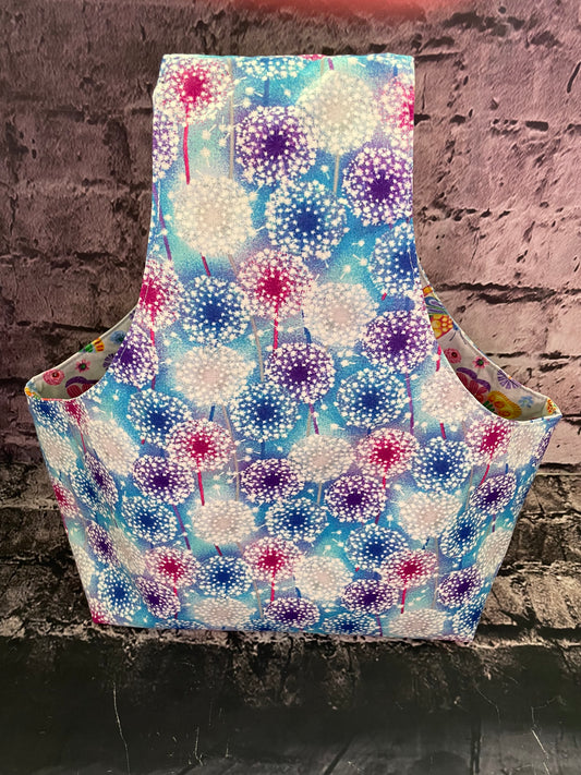 PUFF  LARGE TRENDY TOTEBAG...REVERSIBLE....OUTER FABRIC GLOWS IN THE DARK